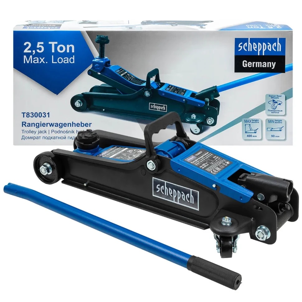 Домкрат подкатной гидравлический 2.5т. Scheppach Sch-T830031 - фото