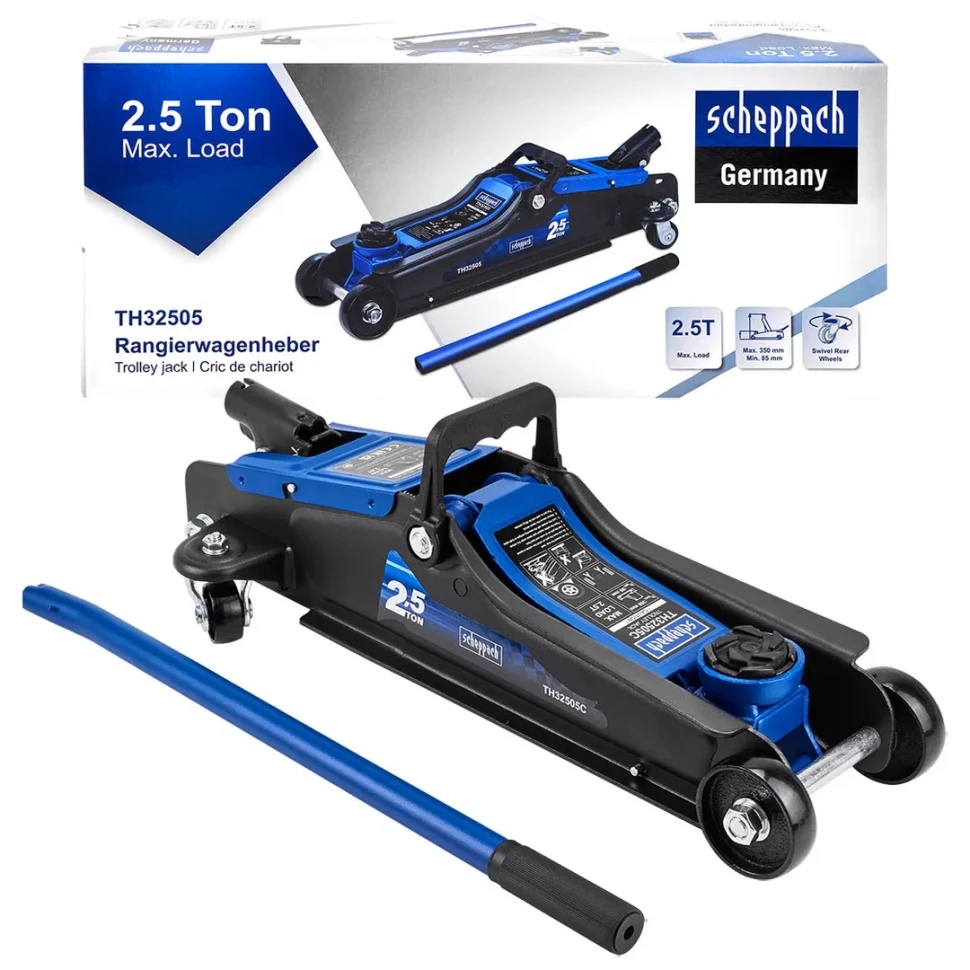 Домкрат подкатной гидравлический 2,5т Scheppach Sch-TH32505 - фото