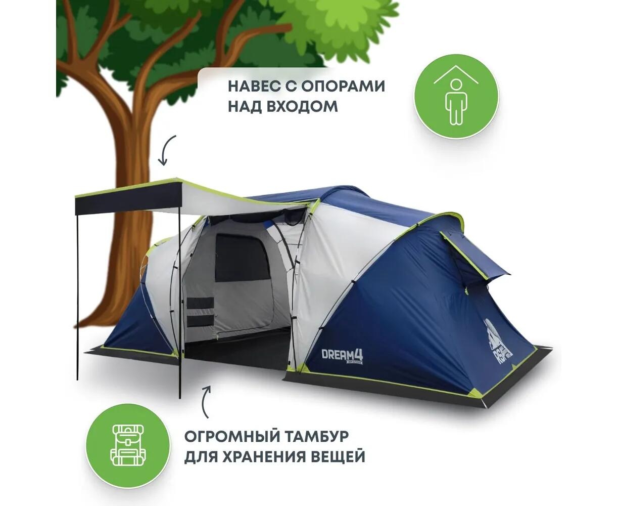 Туристическая палатка RSP Dream 4 (синяя) - фото5