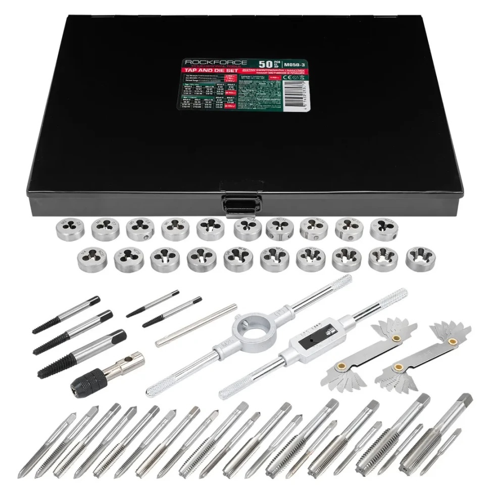 Набор метчиков и плашек 50пр. RockFORCE RF-M050-3 - фото