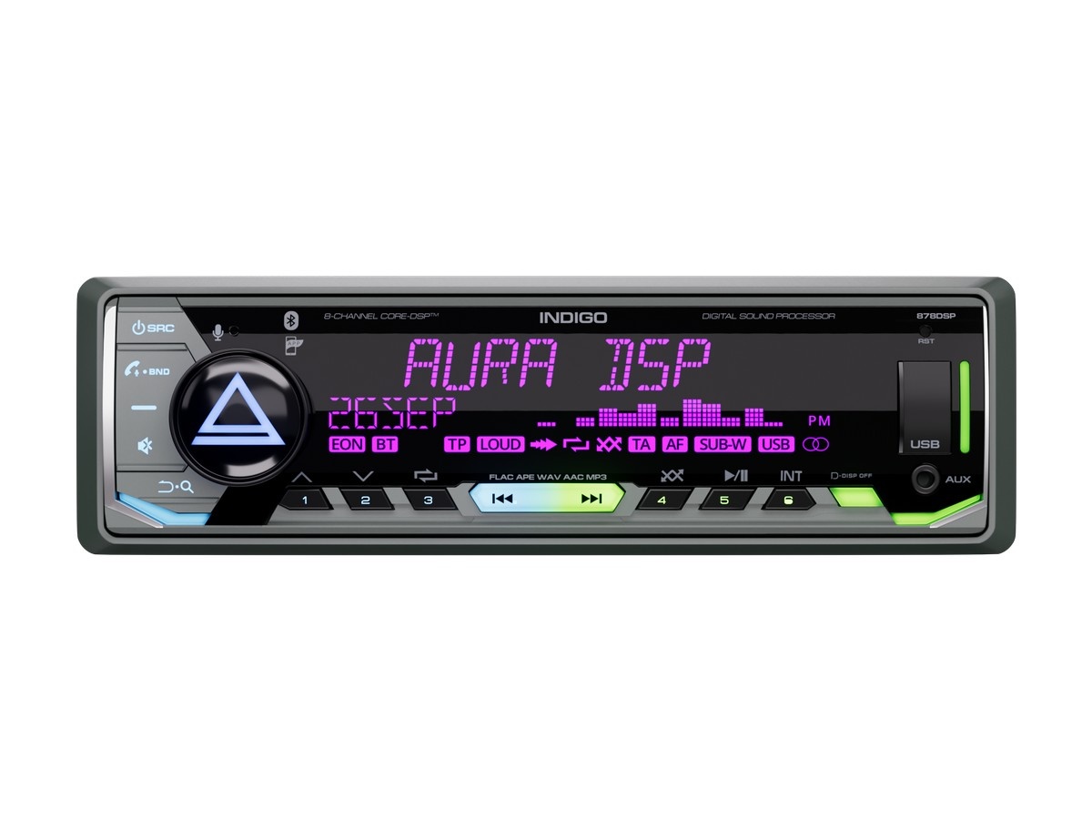 Автомобильный USB/Bluetooth ресивер AURA INDIGO-878DSP - фото