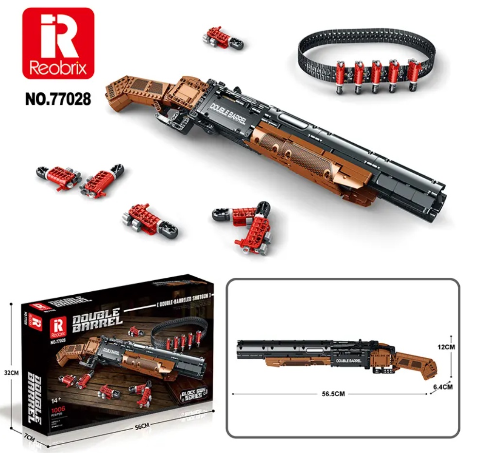 Конструктор Двуствольный дробовик Reobrix 77028 - фото4