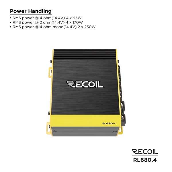 Автомобильный усилитель RECOIL RL680.4 - фото3