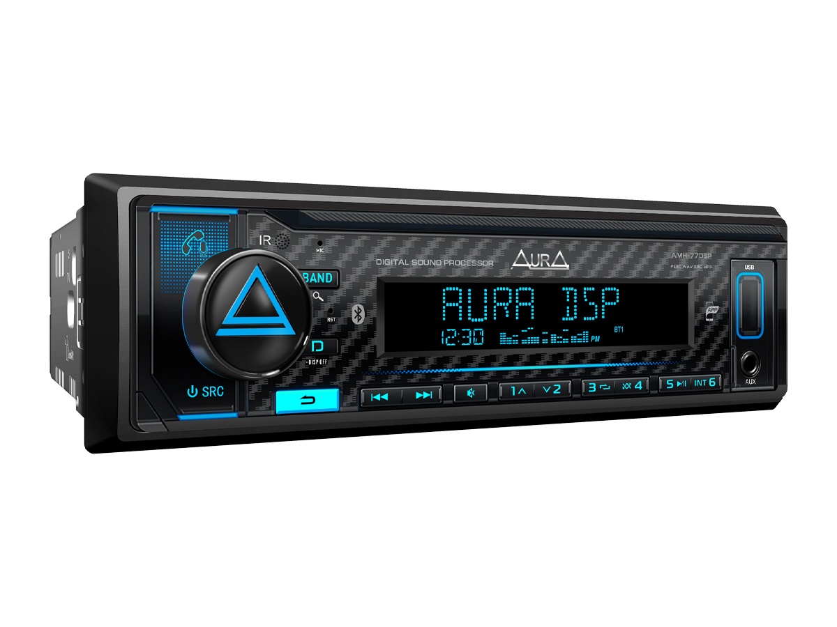 Автомобильный USB/Bluetooth ресивер AURA AMH-77DSP (2023) - фото