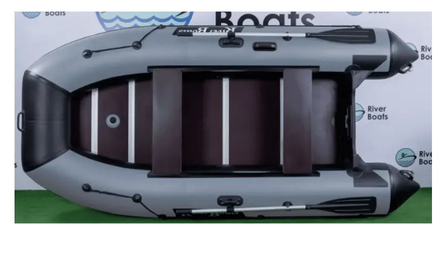 Надувная лодка RiverBoats RB 330 Киль (черно-серый) - фото