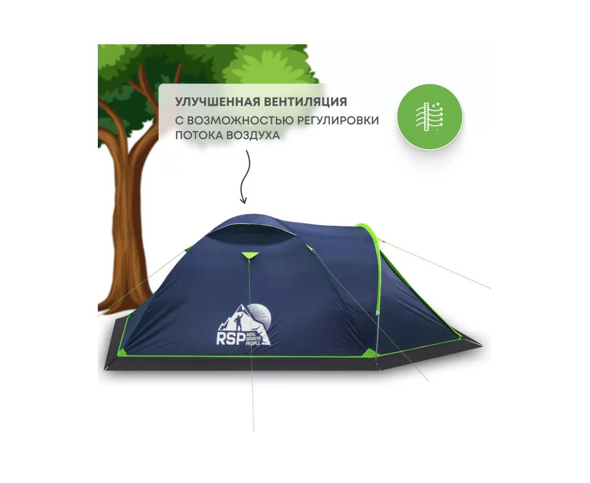 Туристическая палатка RSP River 4 (синий) - фото5