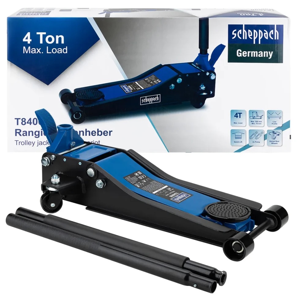Домкрат подкатной гидравлический 4т Scheppach Sch-T84008 - фото