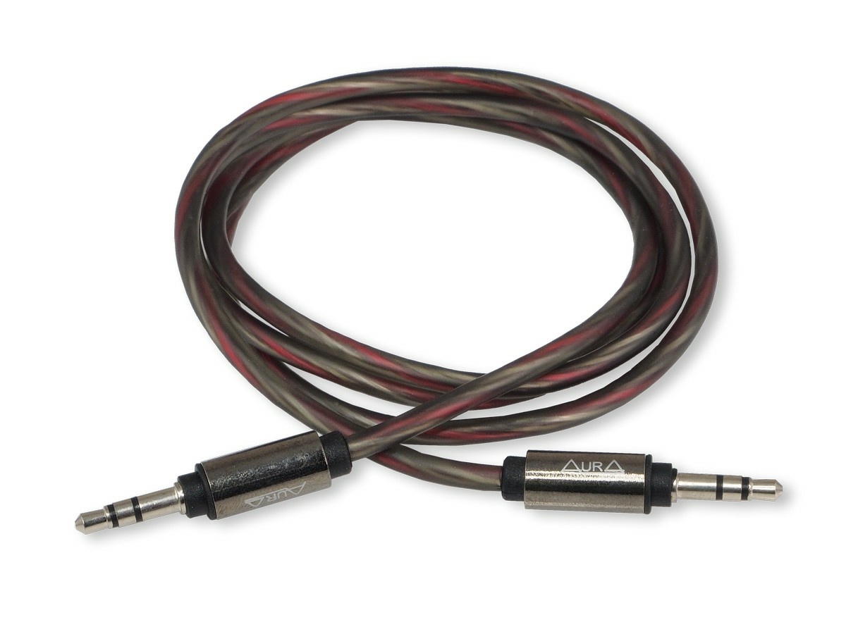 Кабель миниджек 3,5mm (1 метр) AURA RCA-J136 - фото