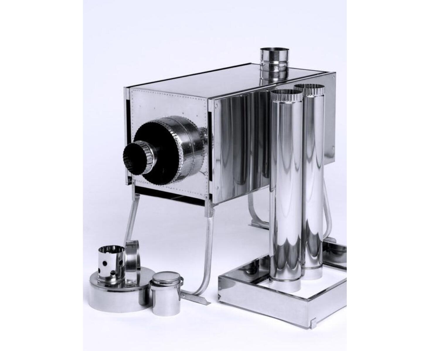 Печь ИНВЕНТ Экономка, средняя, 670х300х360 (нерж.сталь 0,8 мм) со стационарными экранами + короб для камней - фото2