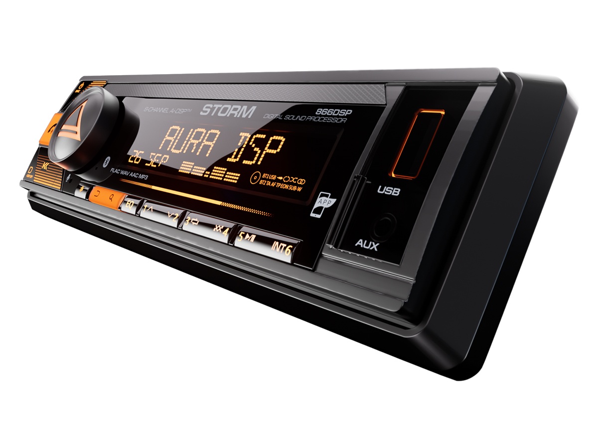 Автомобильный USB/Bluetooth процессорный ресивер AURA STORM-866DSP - фото3