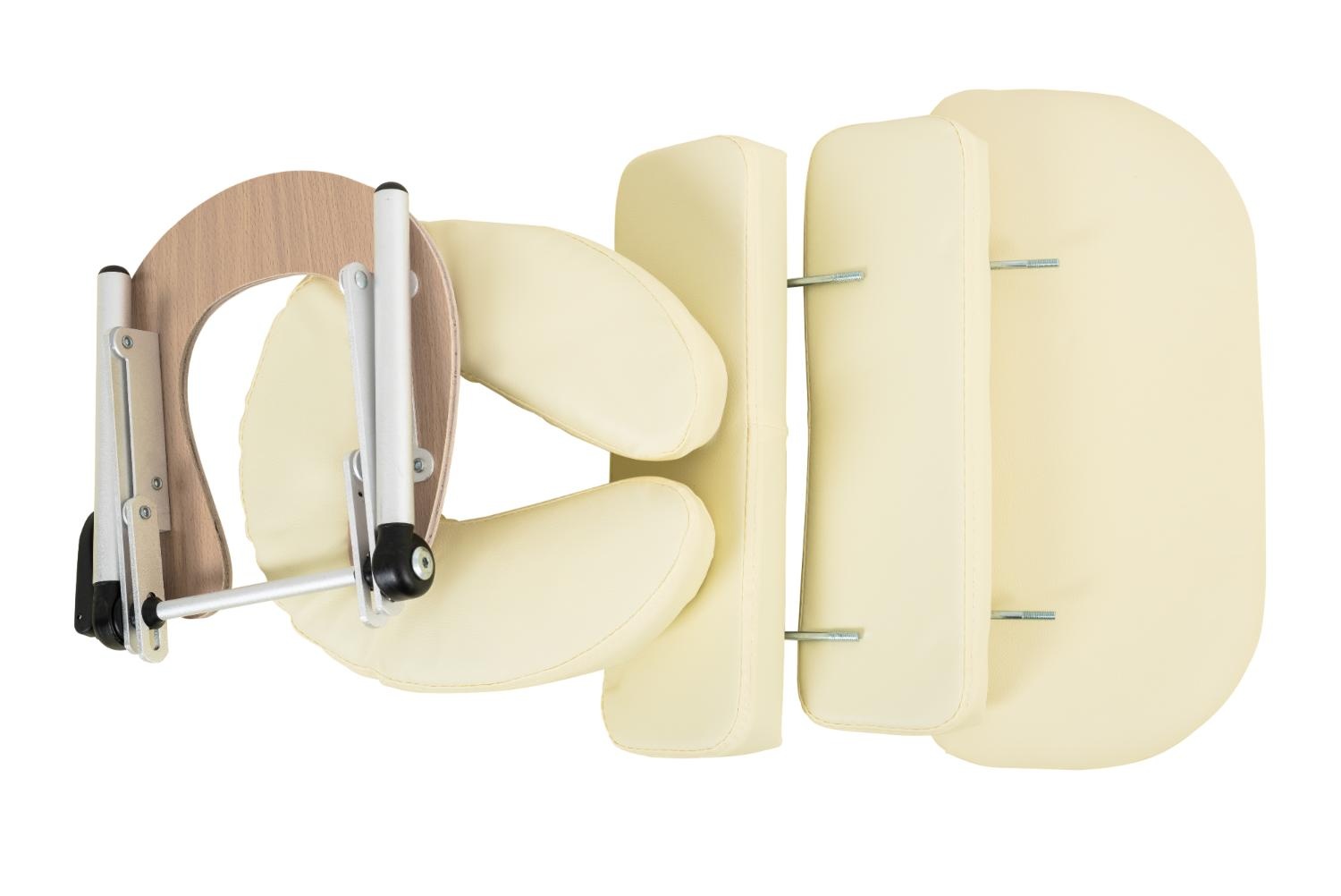 Массажный стол складной Atlas Sport Strong 70 см 3-с алюминиевый, усиленная столешница, бежевый - фото5