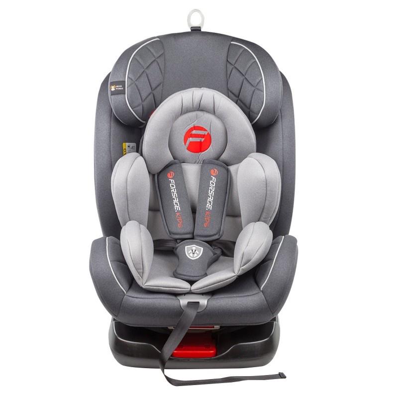 Кресло детское с ISOFIX FORSAGE kids KBH308 Dark Gray/ Light Gray 0-36кг - фото3