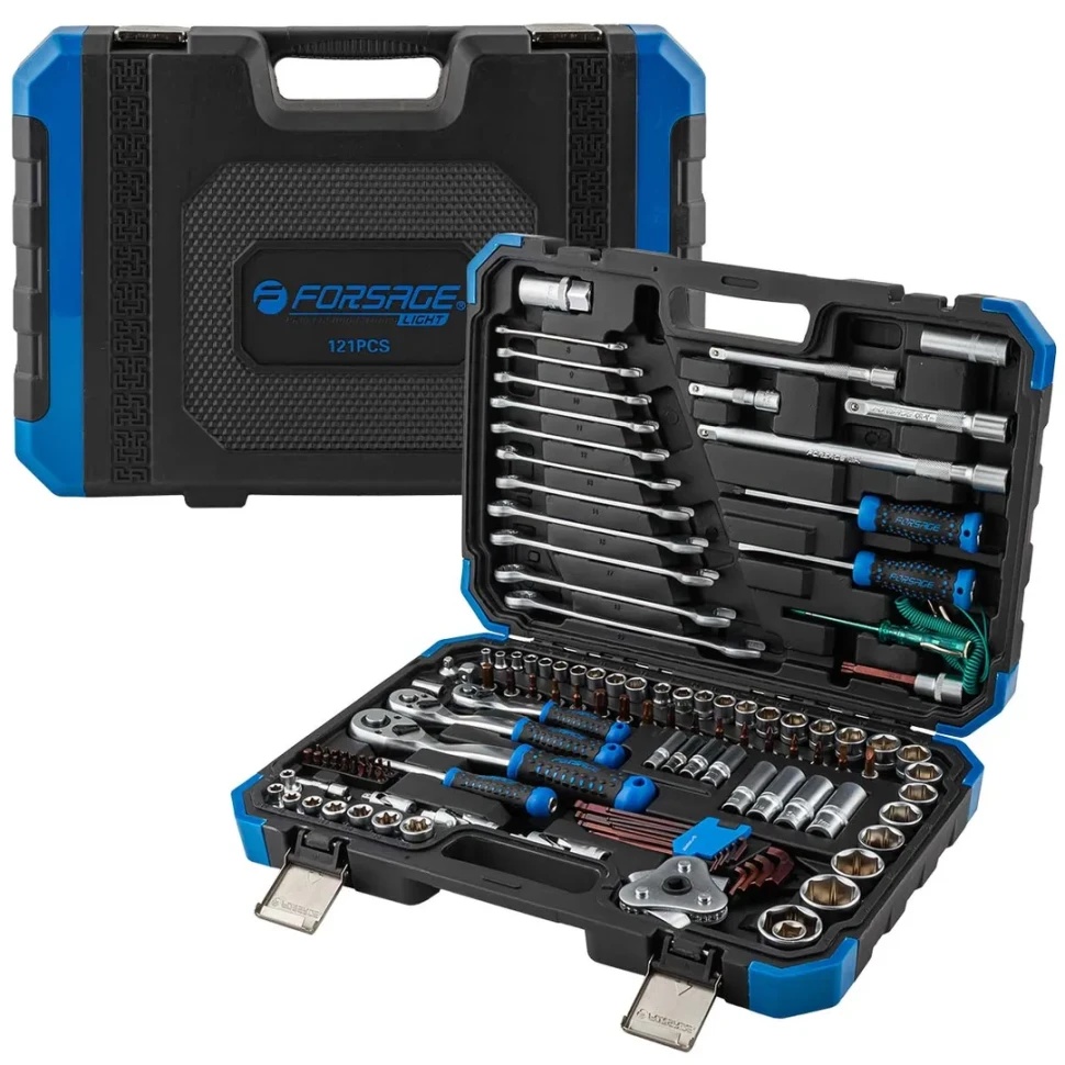 Набор инструментов 121пр. 1/4''3/8''1/2''6гр Forsage LIGHT F LIGHT-41212-5 - фото