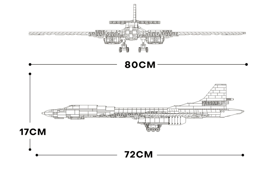 Конструктор Бомбардировщик Reobrix 33036 Ту-160 - фото2