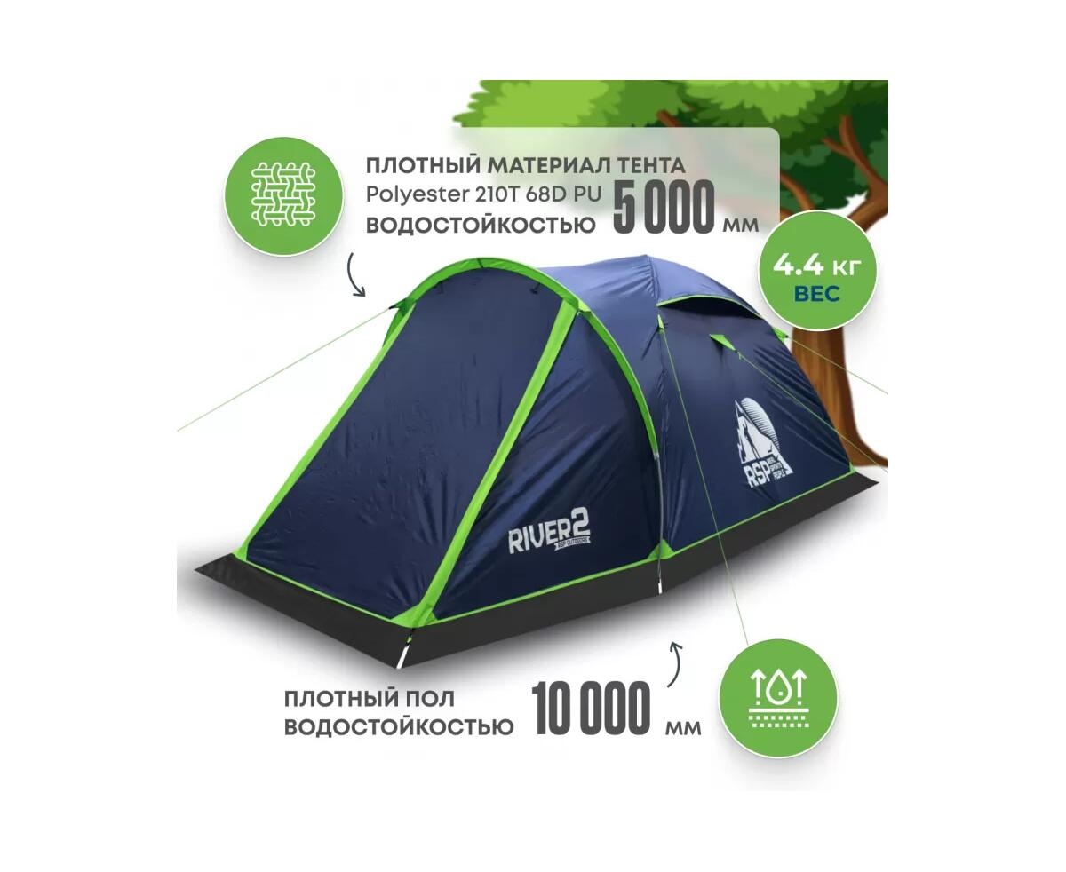 Туристическая палатка RSP River 2 (синяя) - фото4