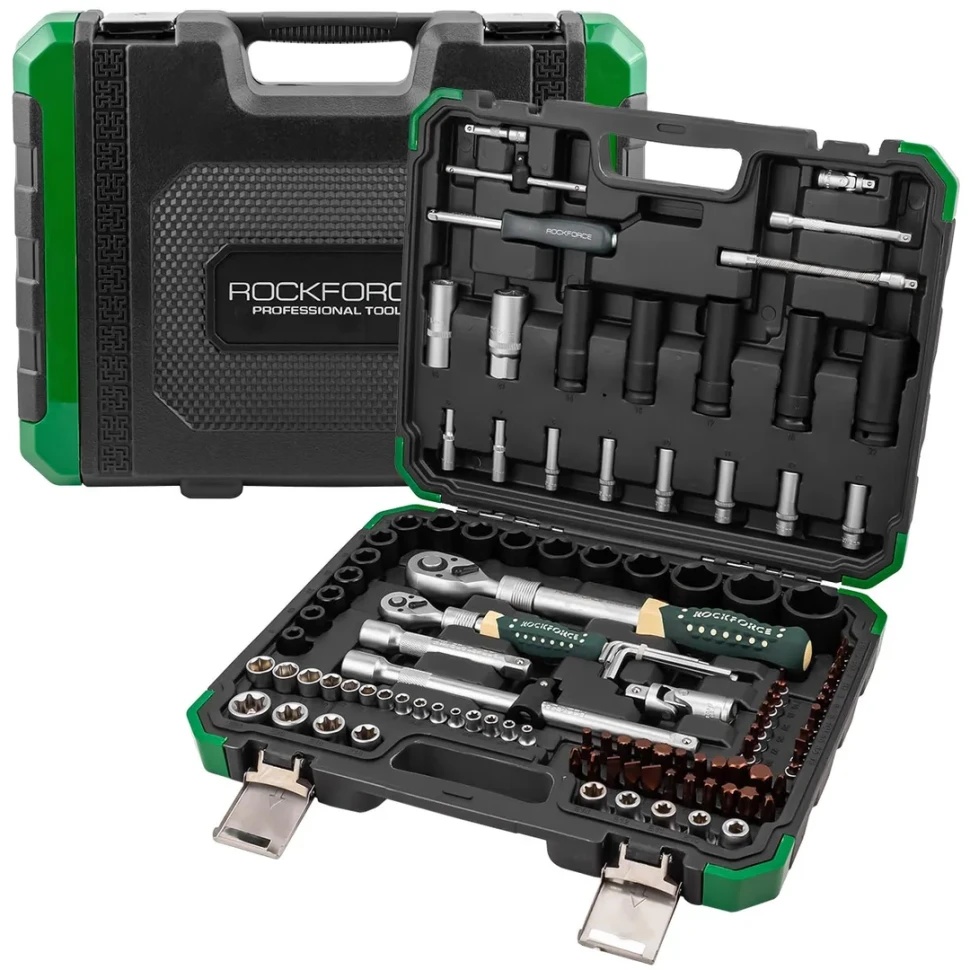 Набор инструментов 108+6пр. 1/4'', 1/2''(6гр.) RockFORCE RF-41082+6L - фото