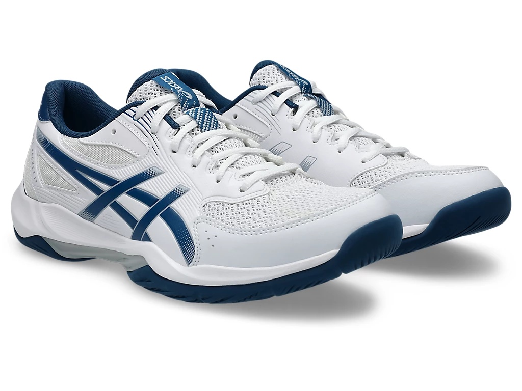 Волейбольные кроссовки мужские Asics Gel-Rocket 12, 1071A116-100 (бело-синие) - фото