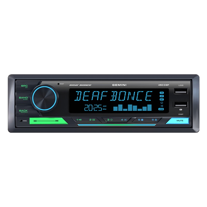 Автомобильный USB/Bluetooth процессорный ресивер DEAF BONCE GEMINI 450 DSP - фото