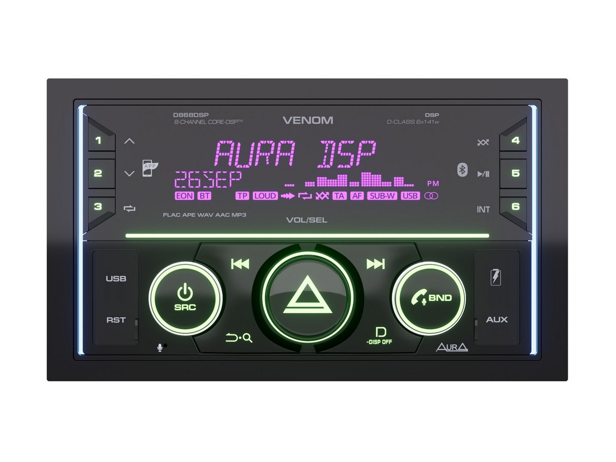 Автомобильный USB/Bluetooth ресивер AURA VENOM-D868 DSP - фото