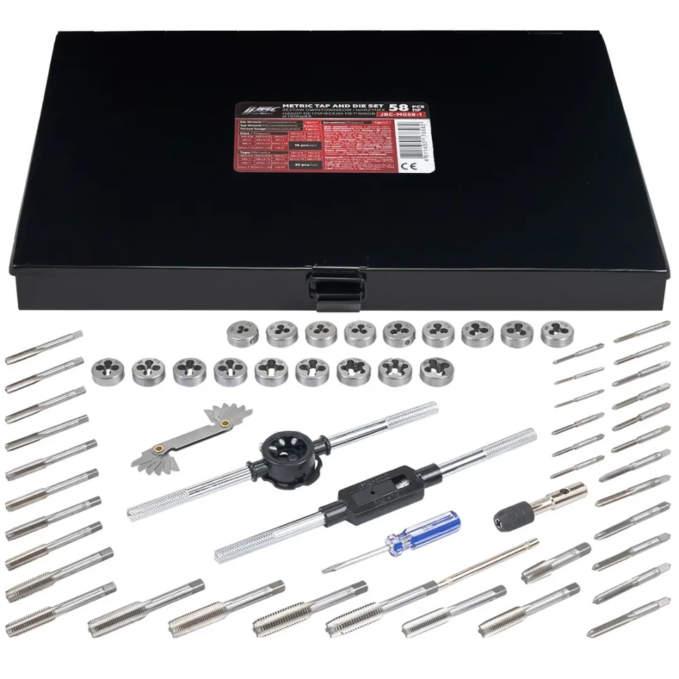 Набор метчиков и плашек метрический 58пр. JBC-M058-1 - фото