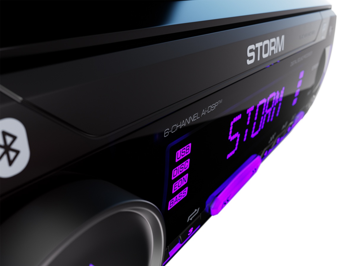 Автомобильный USB/Bluetooth процессорный ресивер AURA STORM-678DSP - фото3