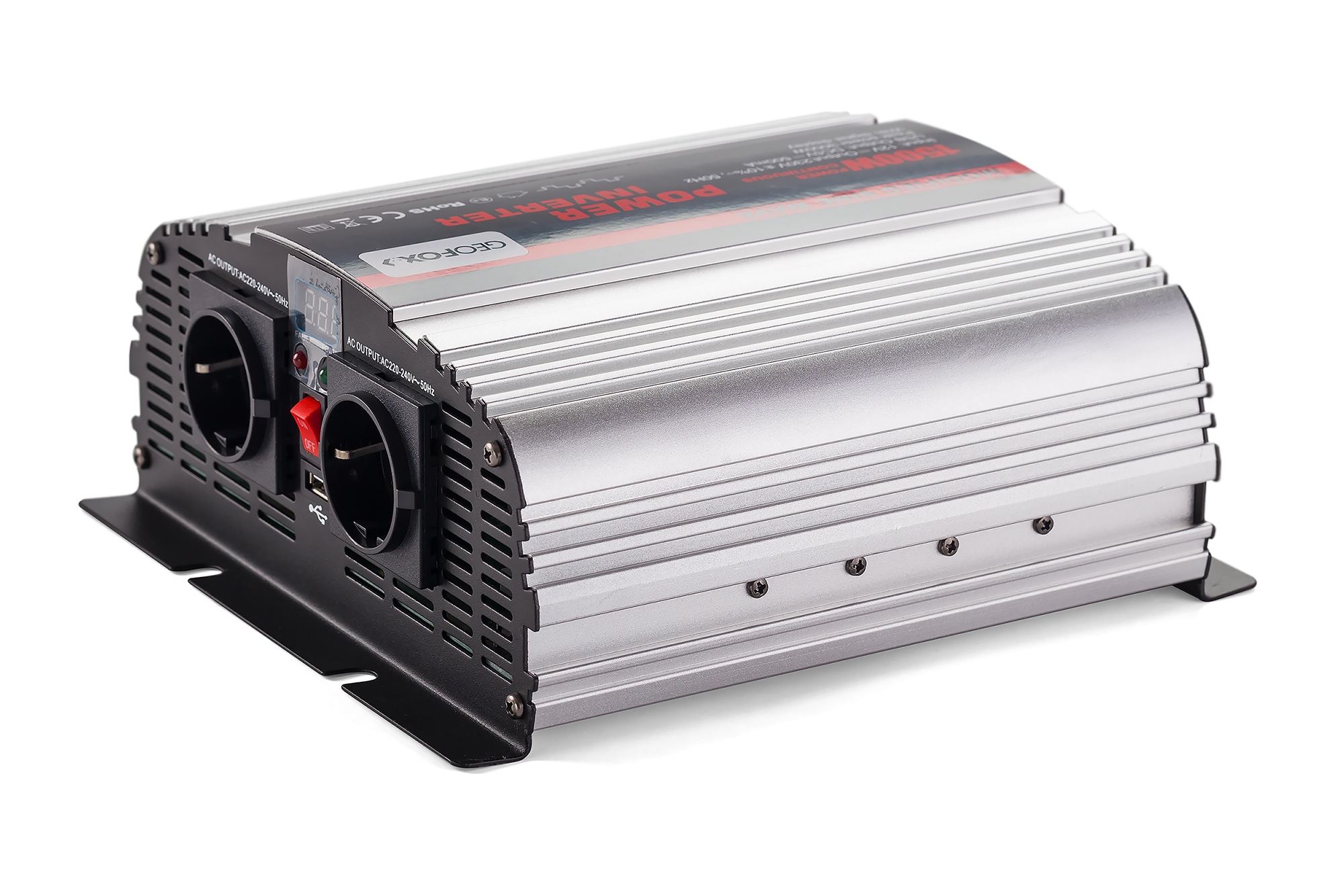 Автомобильный инвертор Geofox MD 1500W/24v-2p - фото2