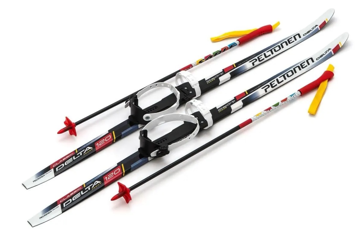 Комплект лыжный детский STC 120 см STEP Delta red c универсальным креплением 