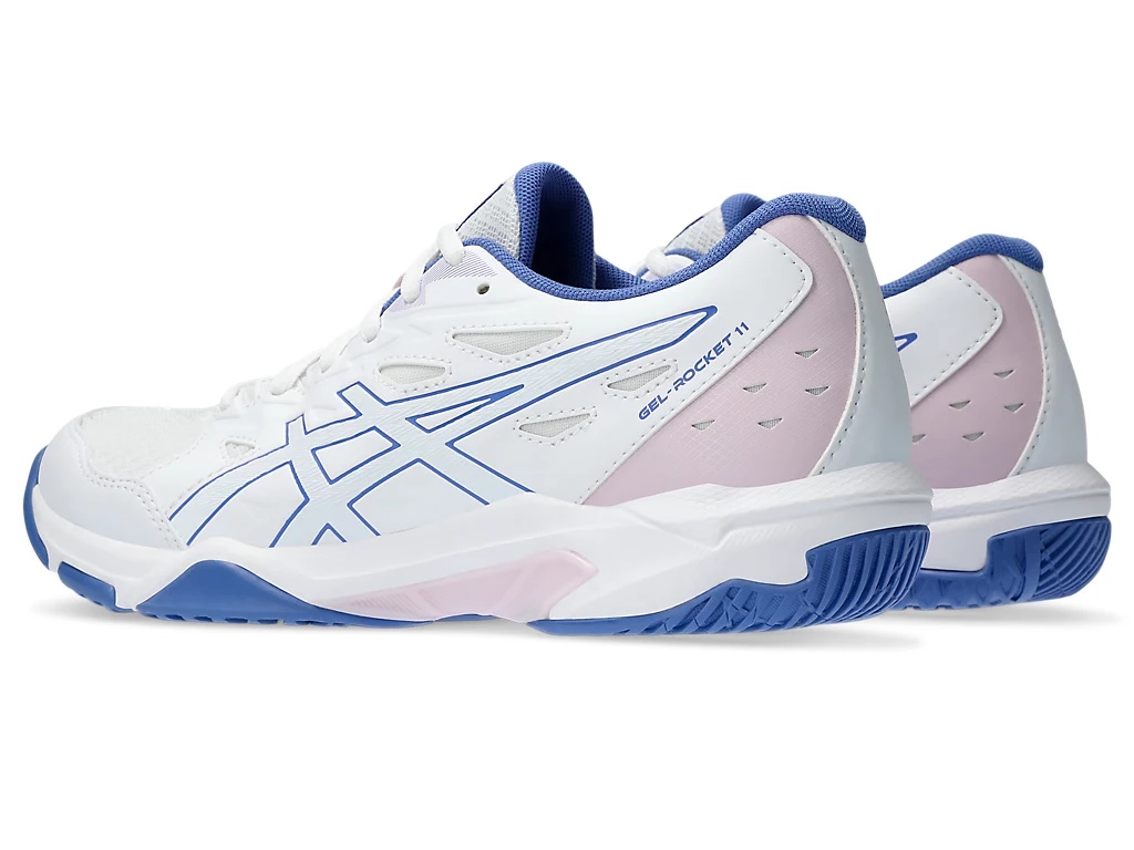 Волейбольные кроссовки женские Asics Gel-Rocket 11 (1072A093-102), бело-розовые - фото2