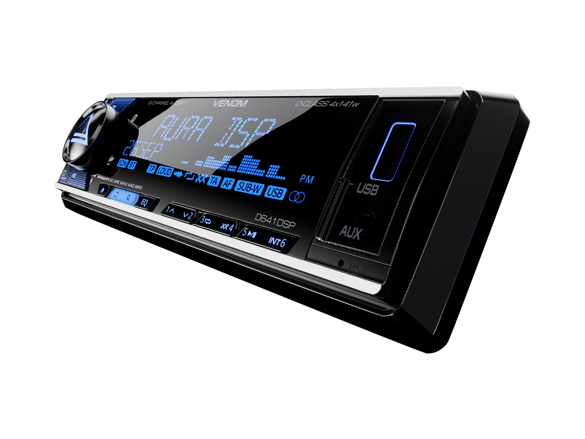 Автомобильный USB/Bluetooth процессорный ресивер AURA VENOM-D641DSP - фото4
