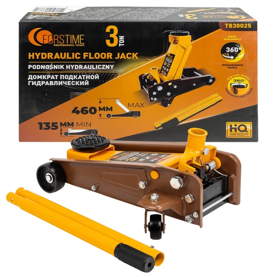 Домкрат подкатной гидравлический 3т. FORSTIME FT-T830025 - фото