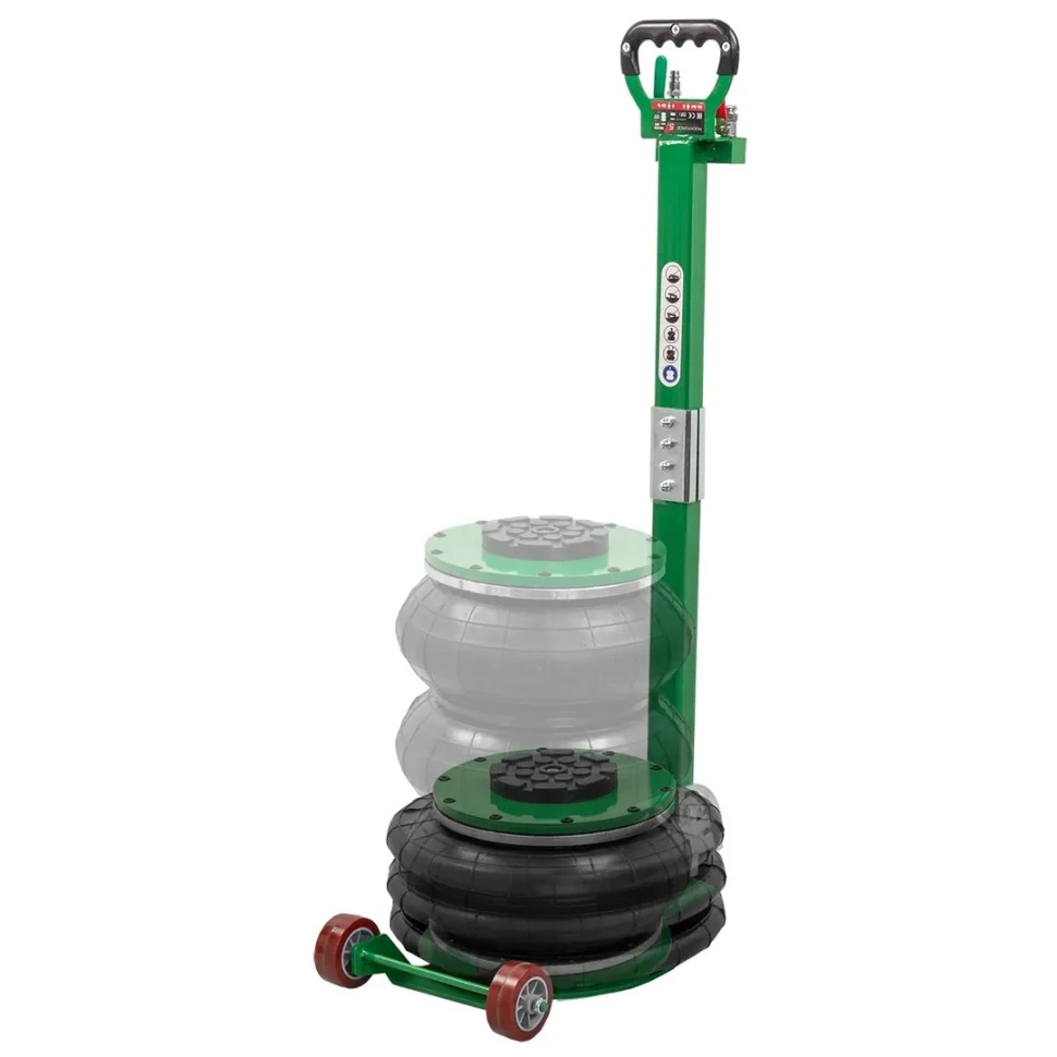 Домкрат подкатной пневматический 5т (h min 150мм, h max 450мм, 3 подушки, O320мм) RockFORCE RF-TRA1813 MST - фото