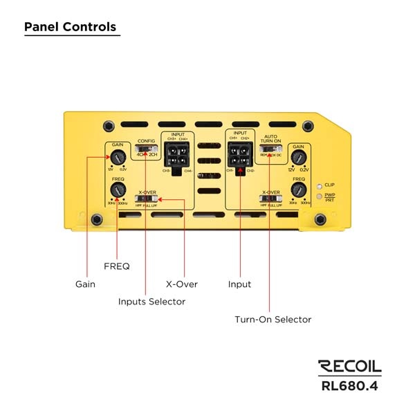 Автомобильный усилитель RECOIL RL680.4 - фото4
