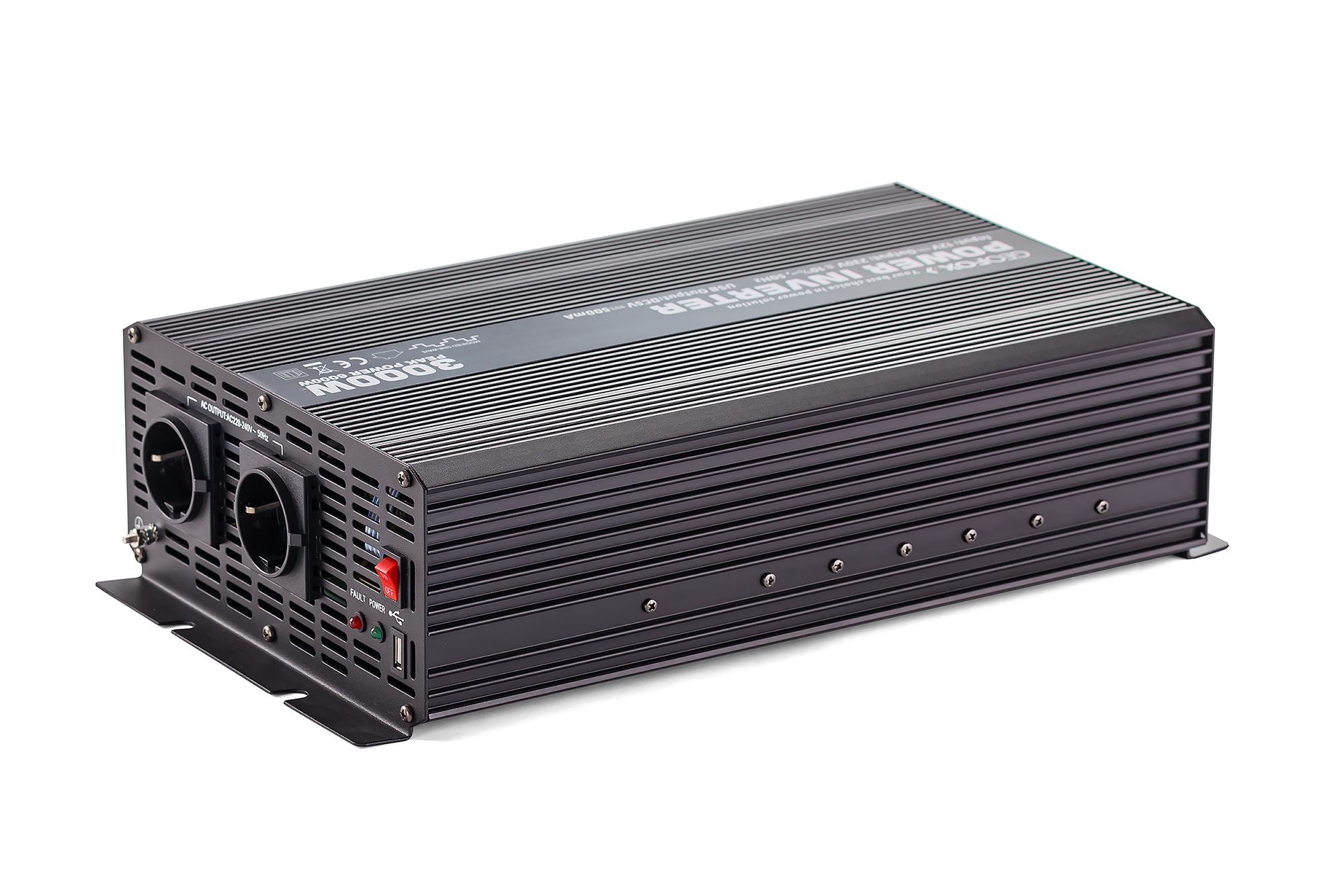 Автомобильный инвертор Geofox M3000W/12v-2p - фото3