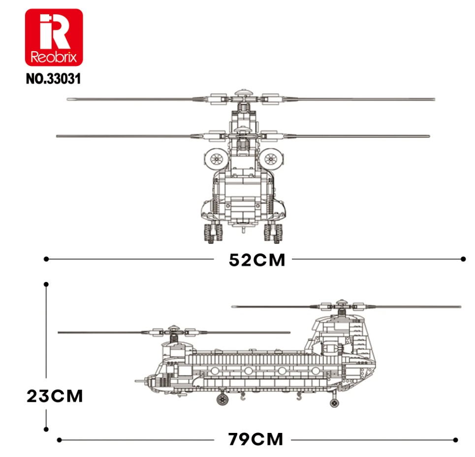 Конструктор Вертолет Reobrix 33031 Ch-47 - фото4