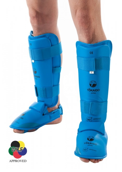 Защита ноги TOKAIDO Shin/Foot Guard, WKF approved PSB 018 Синий - фото