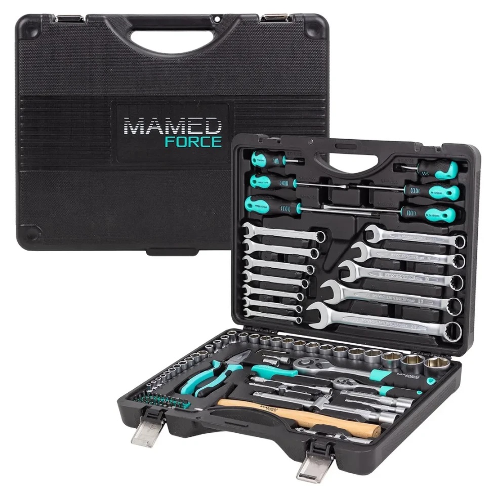 Набор инструментов 110пр.1/4''&1/2''(6-гран)(5-32мм) MAMEDFORCE MF-41101-5 - фото