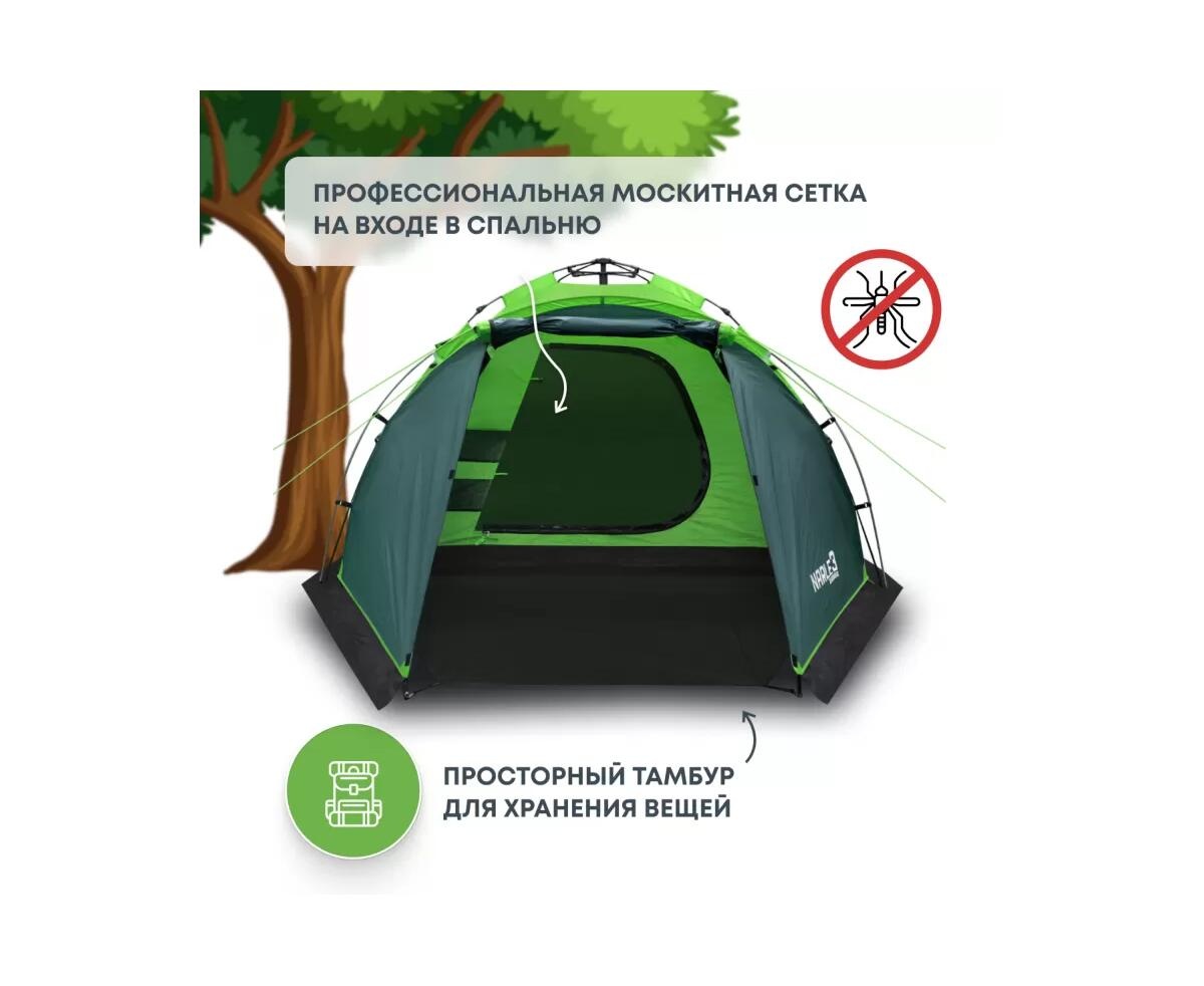 Палатка автоматическая RSP Narle 3 (зеленая) - фото4