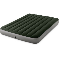 Надувной матрас Intex 64106 Classic Downy Airbed Fiber-Tech 76x191x25 см. Зелёный с серым - фото