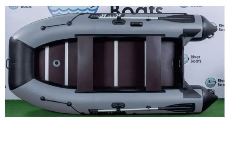 Надувная лодка RiverBoats RB 350 Киль (черно-серый) - фото