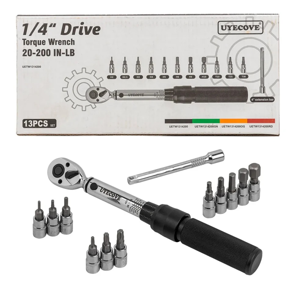 Ключ динамометрический щелчкового типа с быстрой фиксацией 2-22Нм, 1/4'' UYECOVE UETW1314200 - фото