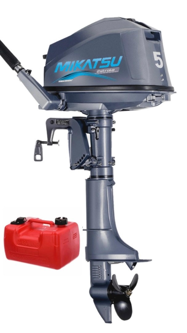 Лодочный двухтактный мотор MIKATSU M 5 FHS Sport New 2026 + Внешний топливный бак 12 л - фото