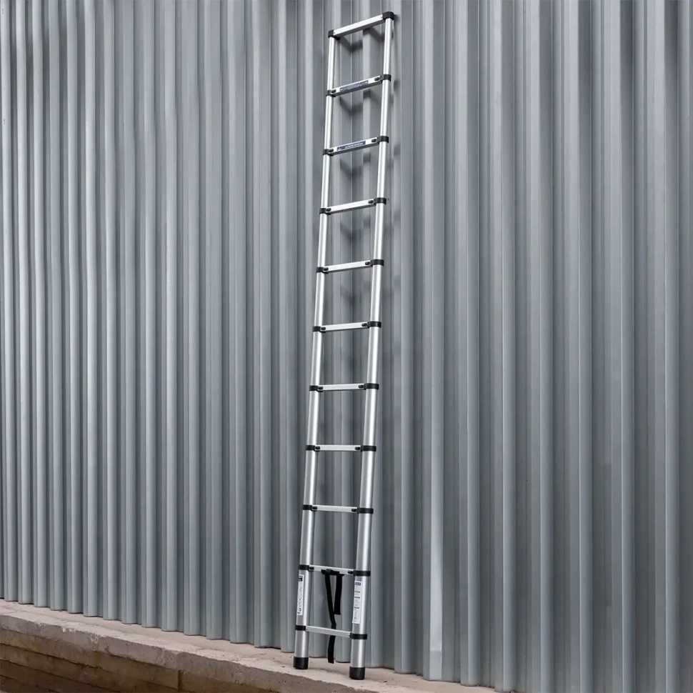 Лестница телескопическая алюм. бытовая 3.2м (11 ступ.) Scheppach Sch-UP320 - фото