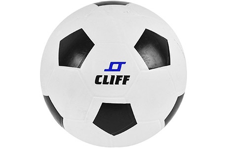 Мяч футбольный резиновый №5 (белый) CLIFF CF-FB-5 - фото