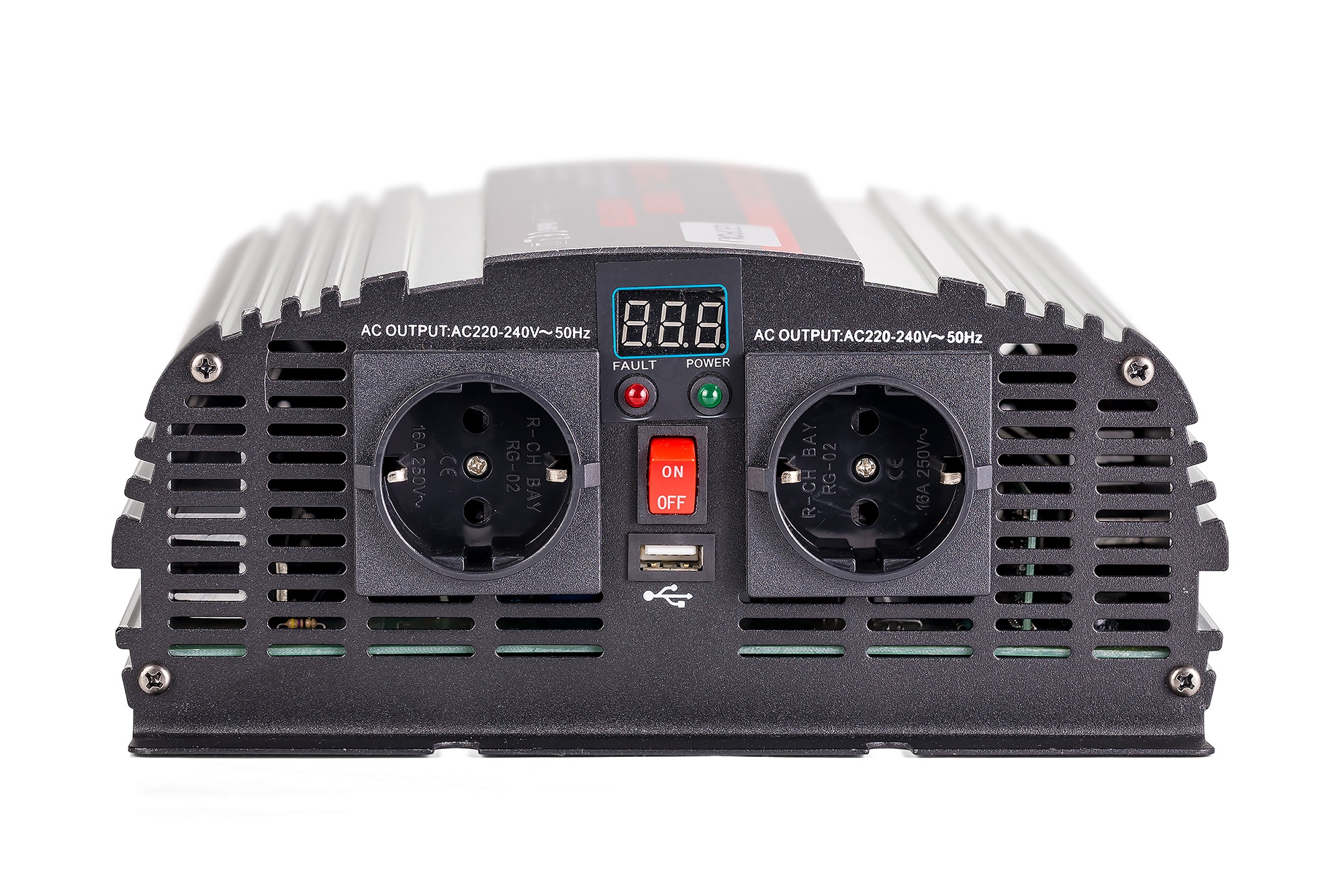 Автомобильный инвертор Geofox MD 1500W/24v-2p - фото4