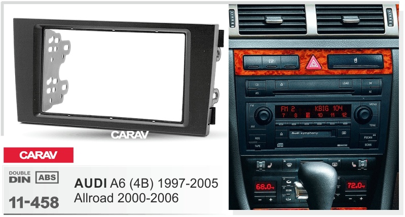CARAV 11-458 - 2-DIN переходная рамка AUDI A6 (4B) 1997-2005, Allroad 2000-06 - фото2
