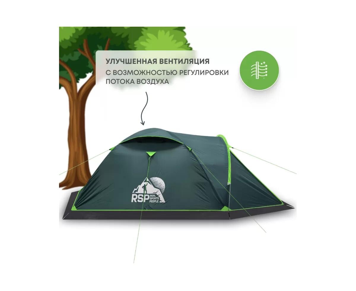 Туристическая палатка RSP River 3 (зеленая) - фото5