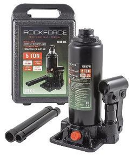 Домкрат бутылочный 5т  в кейсе Rock FORCE RF-T90504-S(DS) - фото