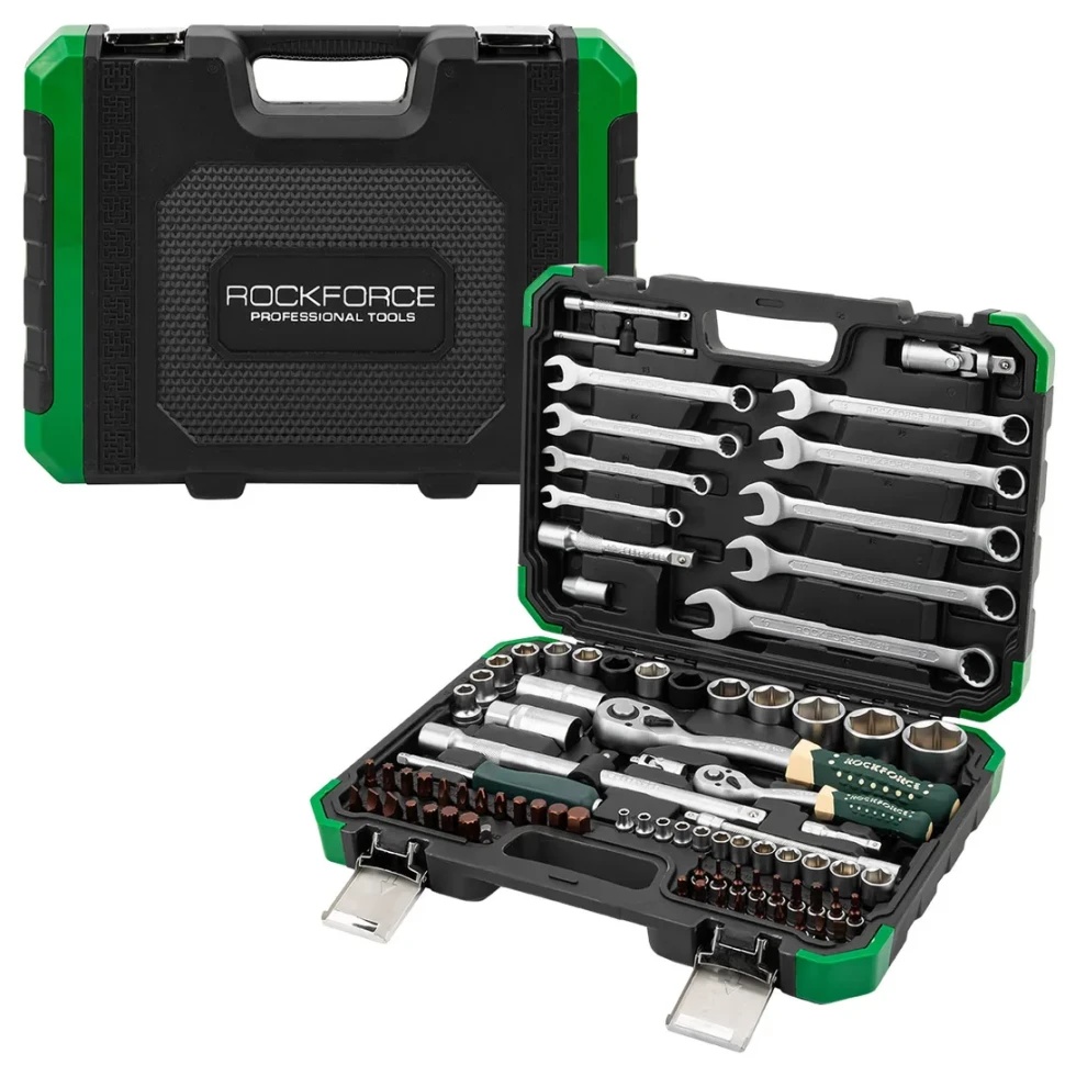 Набор инструментов 82+6пр. 1/4''1/2''6pt RockFORCE RF-4821-5 GOLD - фото