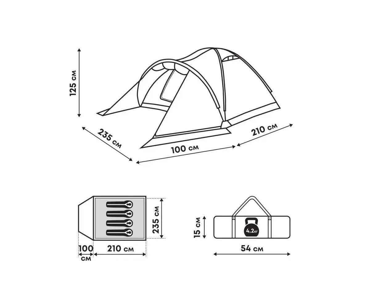 Туристическая палатка RSP Krewl 4 - фото6
