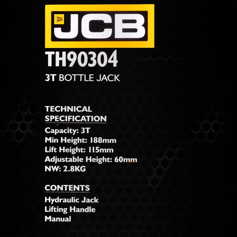Домкрат бутылочный 3т с клапаном JCB JCB-TH90304 - фото5